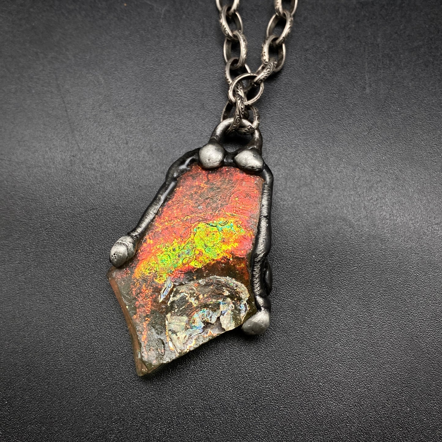 Fire ~ Ancient Roman Glass Necklace