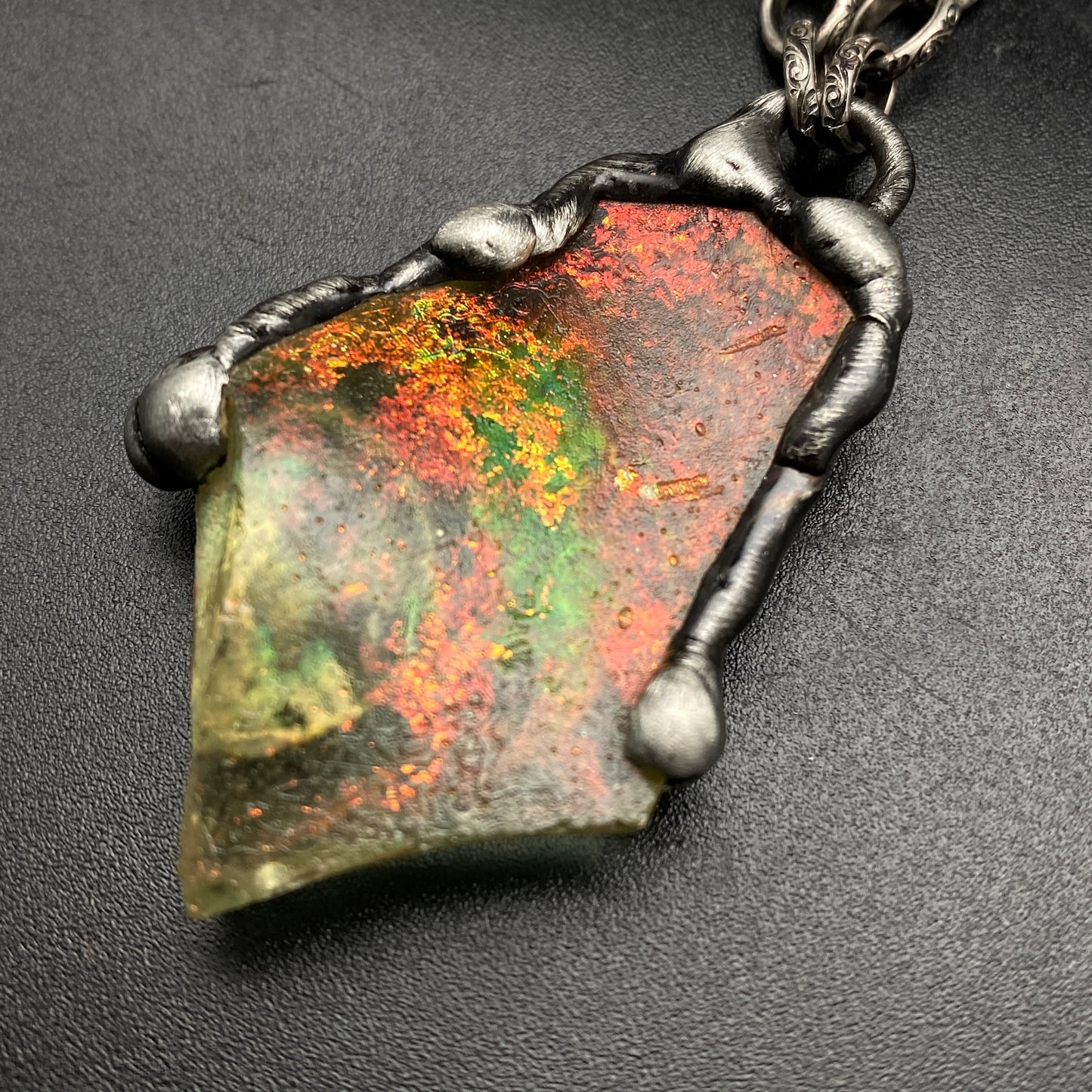 Fire ~ Ancient Roman Glass Necklace