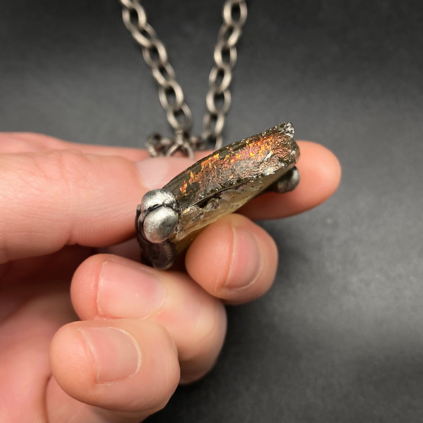 Fire ~ Ancient Roman Glass Necklace