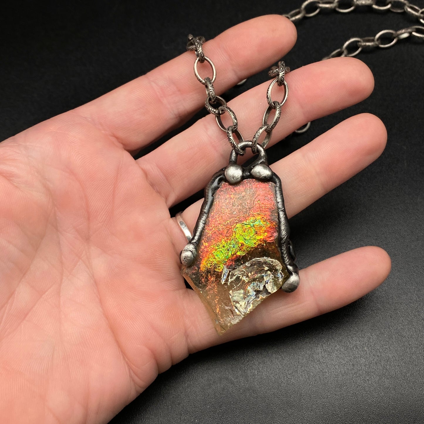 Fire ~ Ancient Roman Glass Necklace