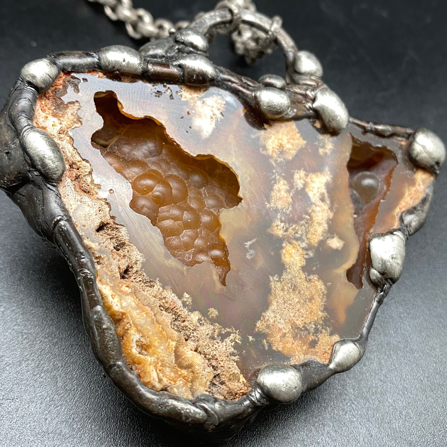 Extinction ~ Fossil ~ Agatized Coral Matrix Necklace ~ Florida