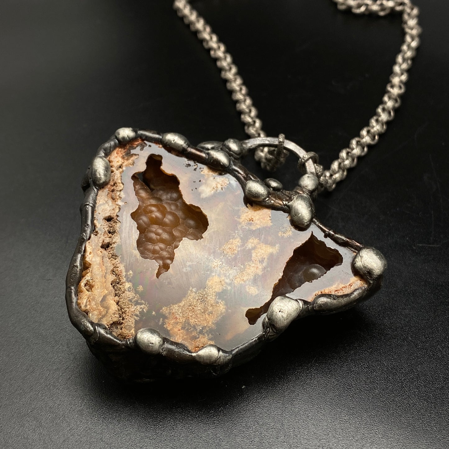 Extinction ~ Fossil ~ Agatized Coral Matrix Necklace ~ Florida