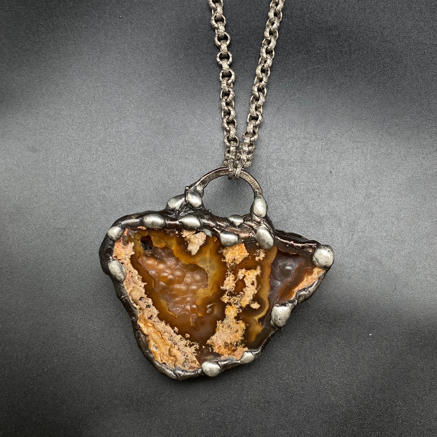 Extinction ~ Fossil ~ Agatized Coral Matrix Necklace ~ Florida