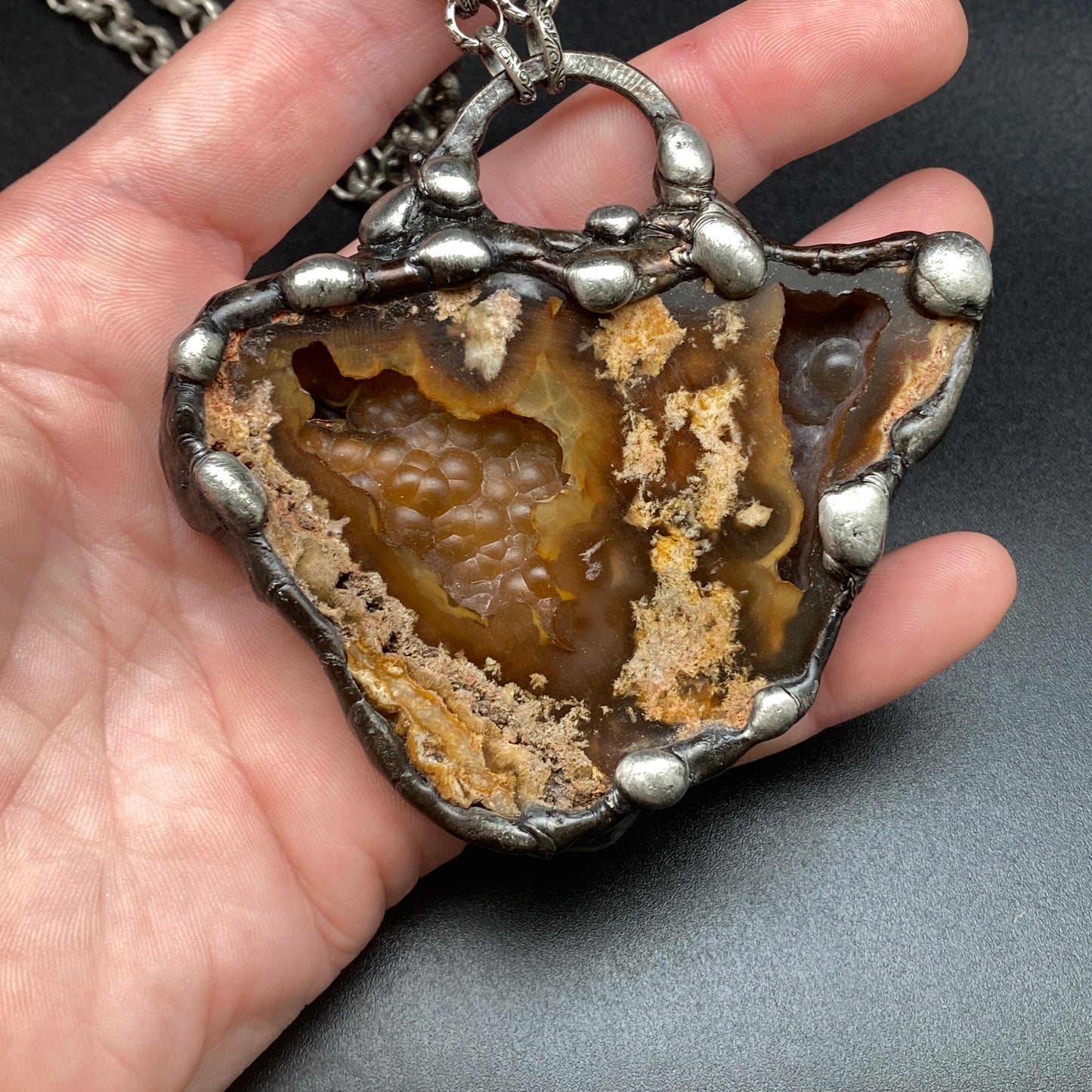 Extinction ~ Fossil ~ Agatized Coral Matrix Necklace ~ Florida