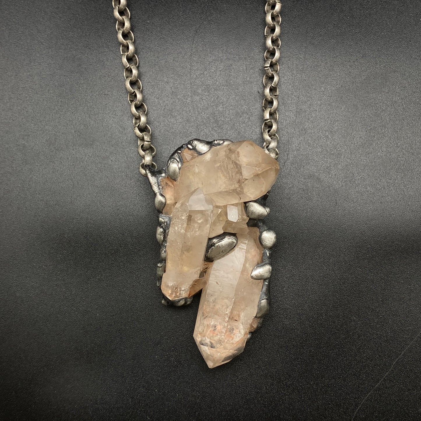 Broadcast ~ Quartz Cluster Necklace