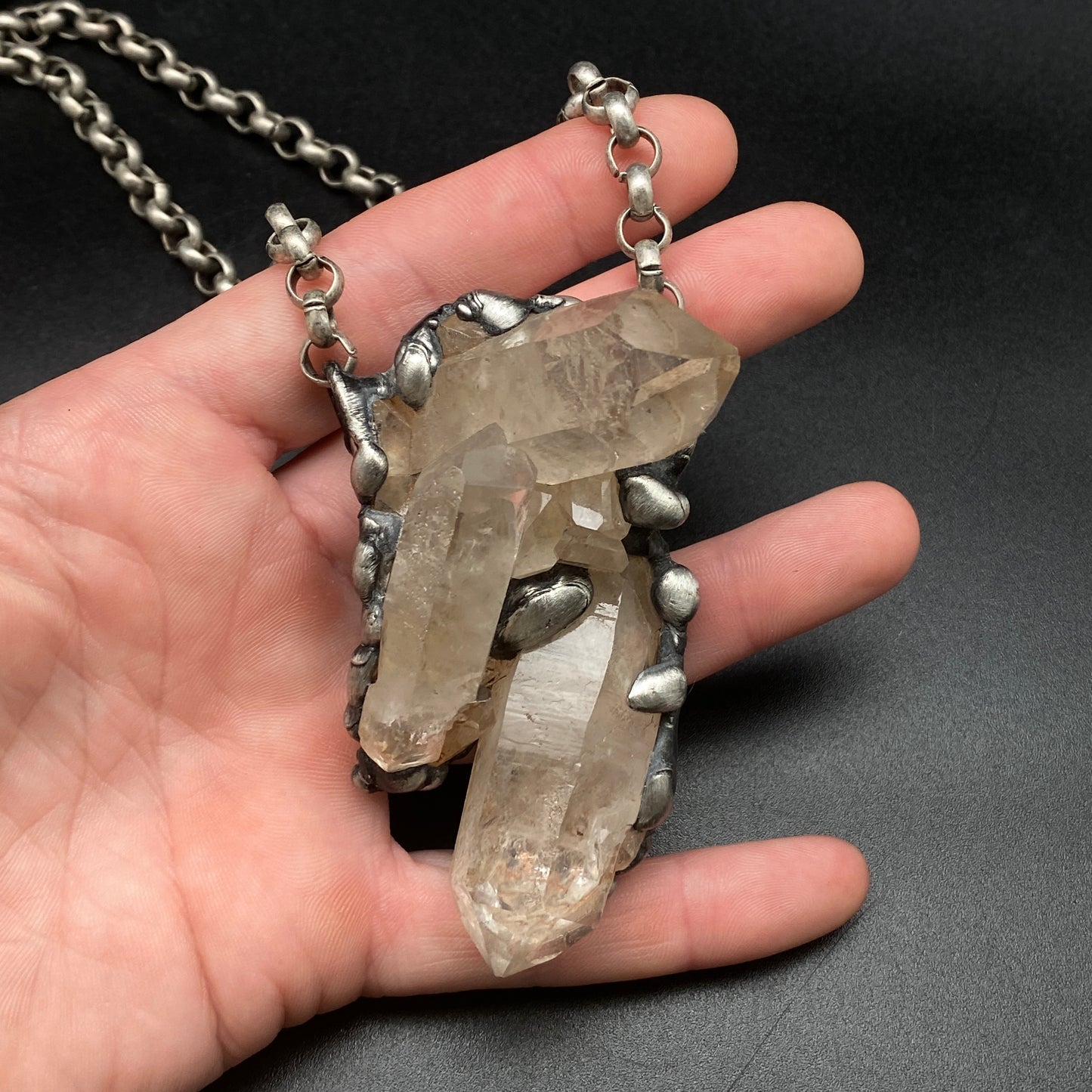 Broadcast ~ Quartz Cluster Necklace