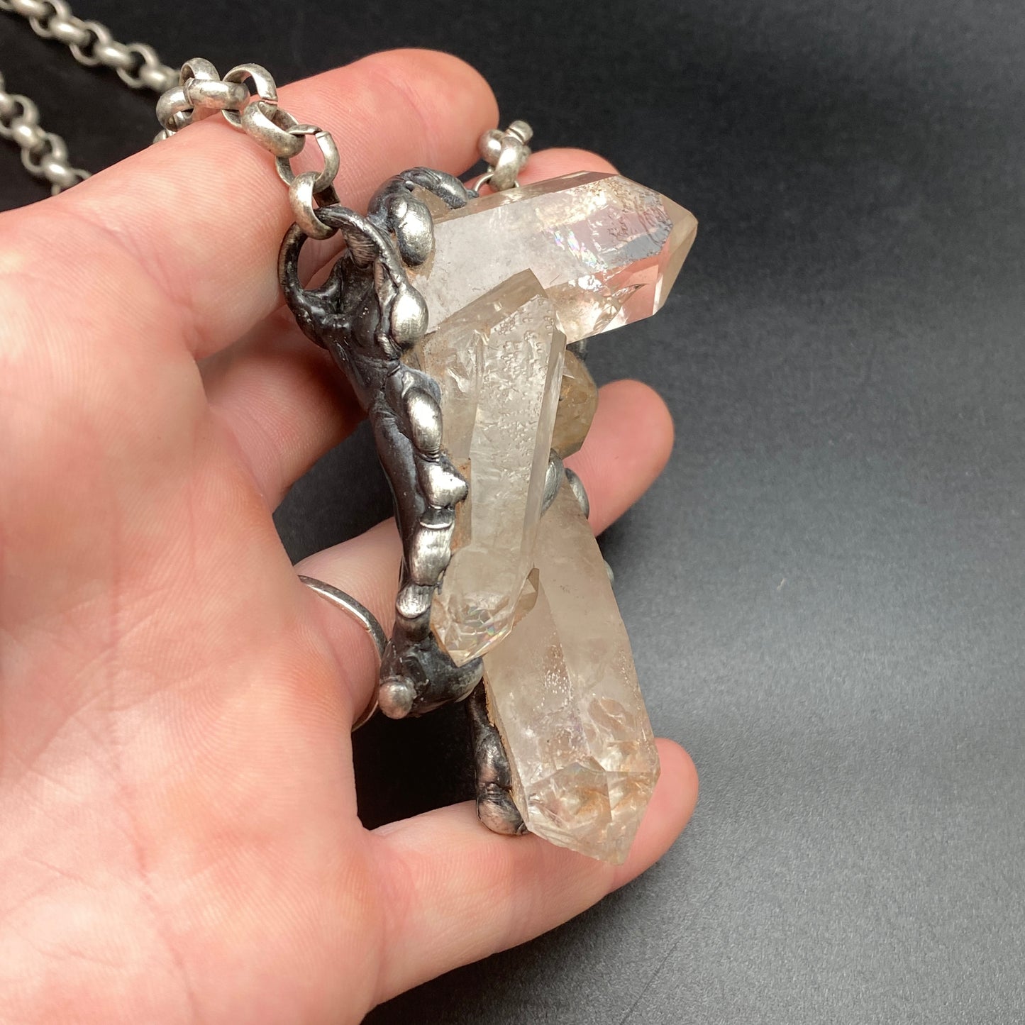 Broadcast ~ Quartz Cluster Necklace