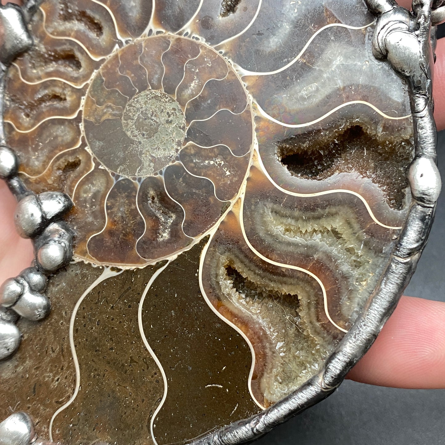 Fibonacci ~ Fossil Ammonite Necklace