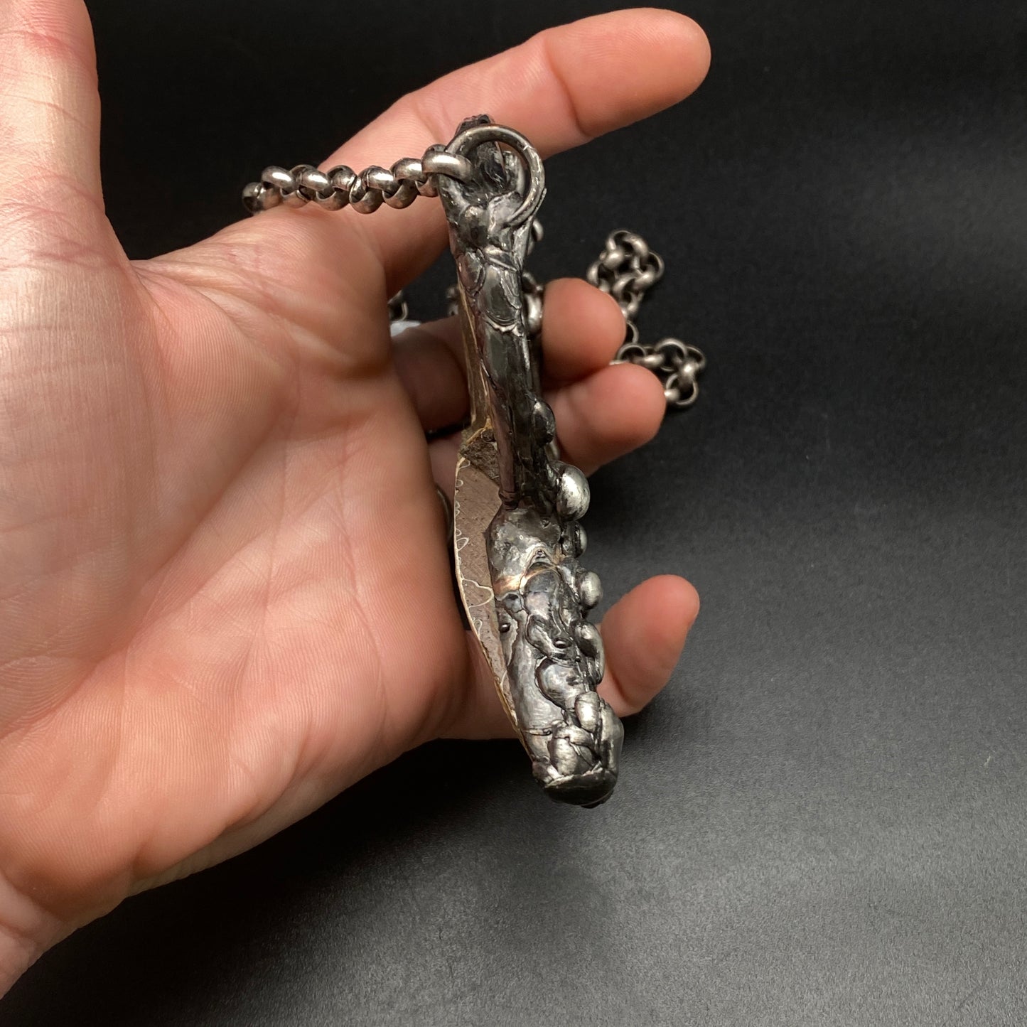 Fibonacci ~ Fossil Ammonite Necklace