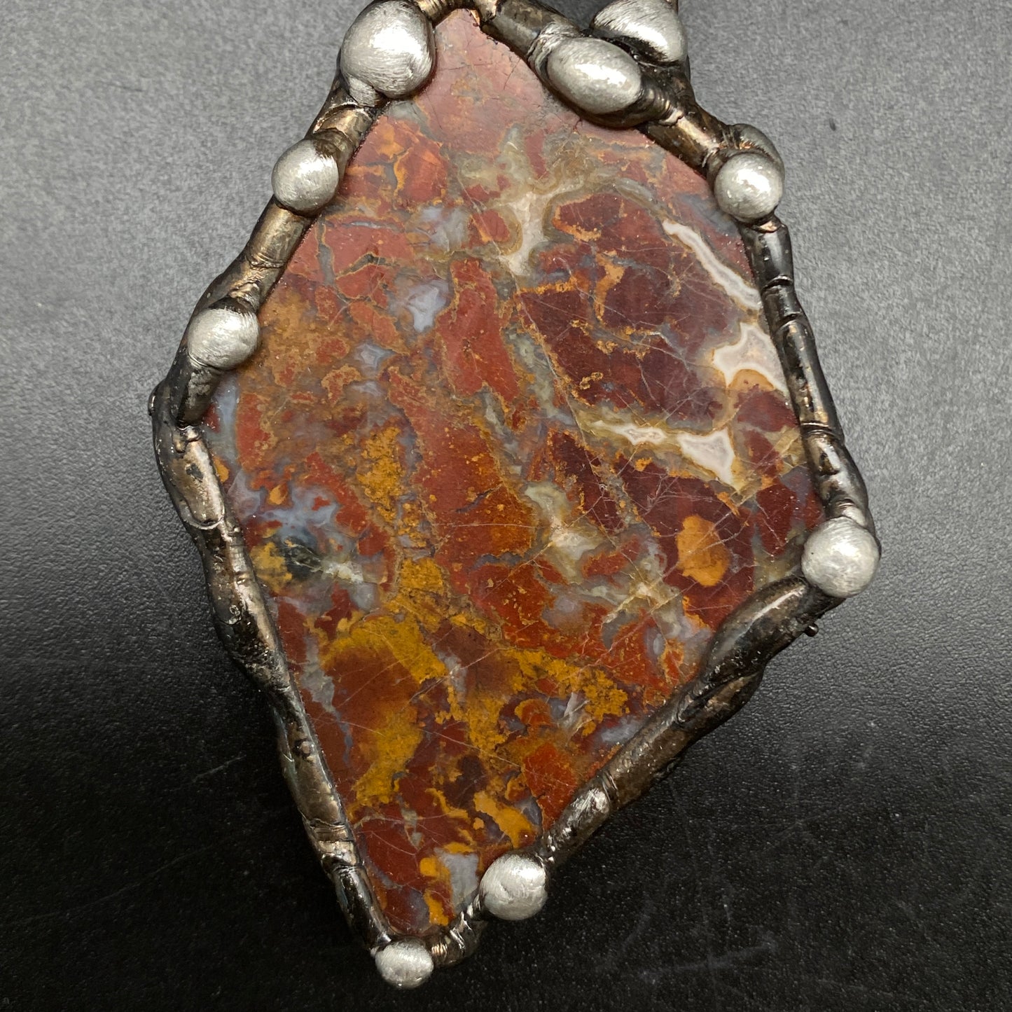 Plume ~ Red Plume Agate Necklace