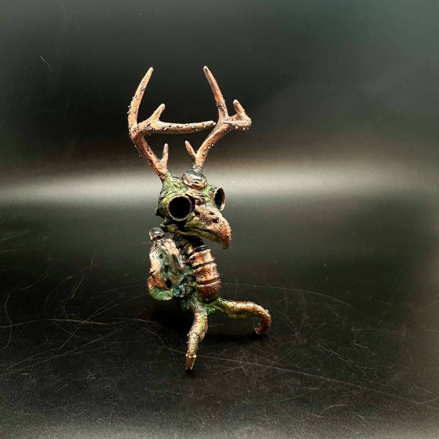Sweet Thistle ~ Owl Antler Hybrid Copper Electroformed