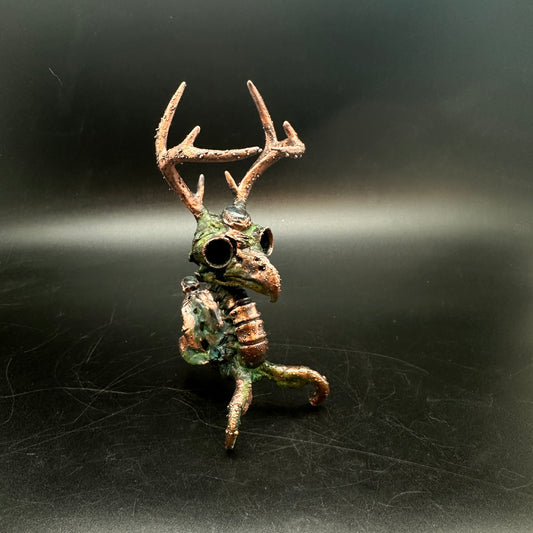 Sweet Thistle ~ Owl Antler Hybrid Copper Electroformed