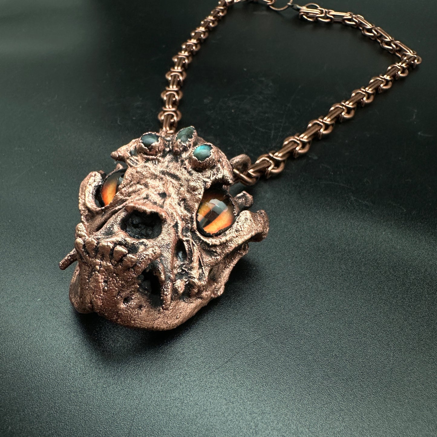 Son of Inugami ~ Medium Dog Demon Copper Electroformed Necklace