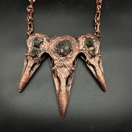 Encrusted ~ Raven Statement Necklace