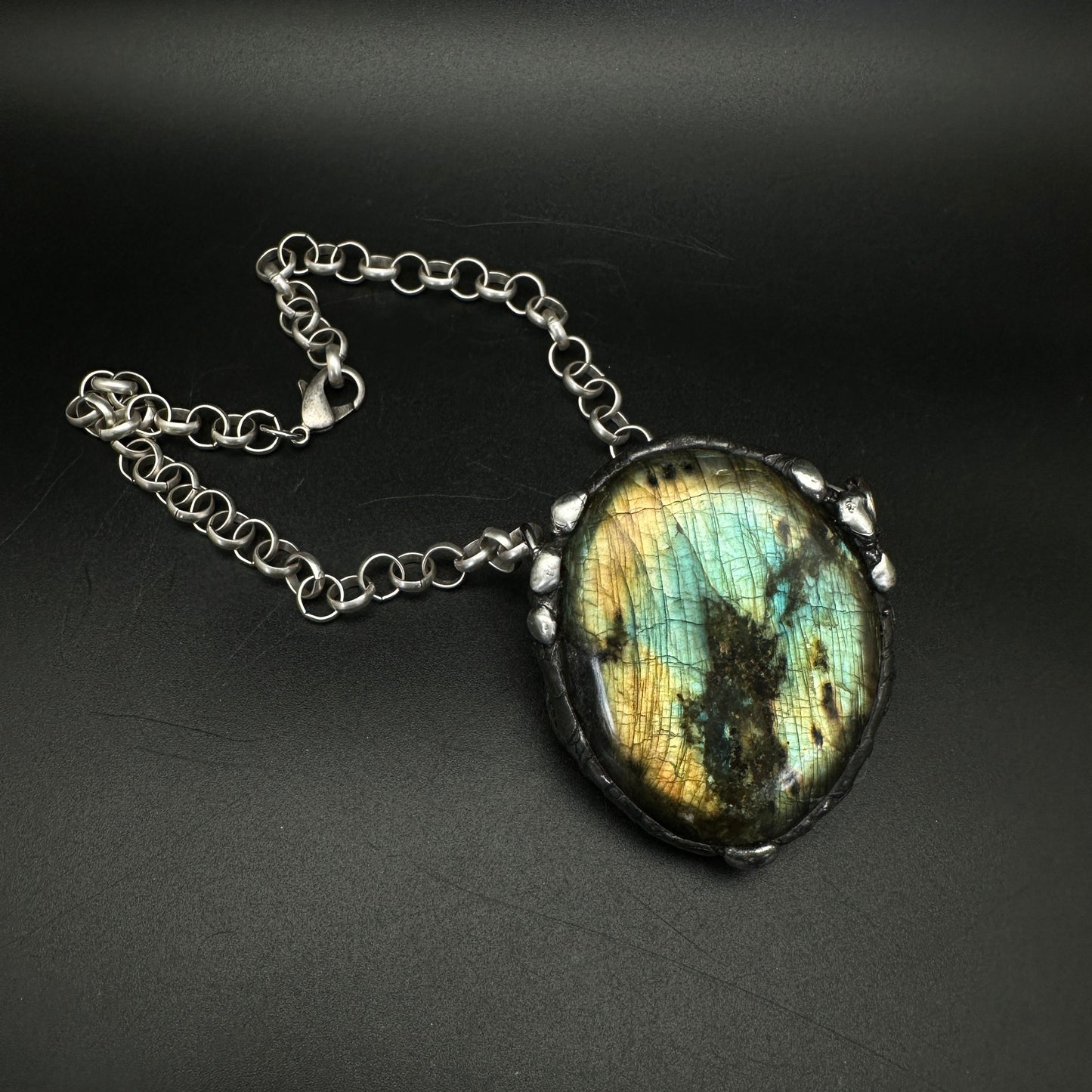 Aurora’s Veil ~ XL Labradorite Necklace