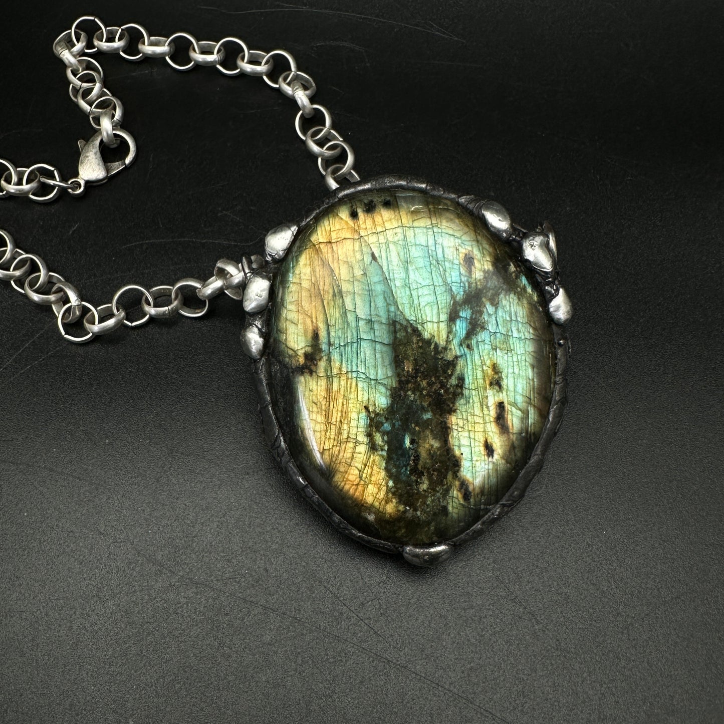 Aurora’s Veil ~ XL Labradorite Necklace