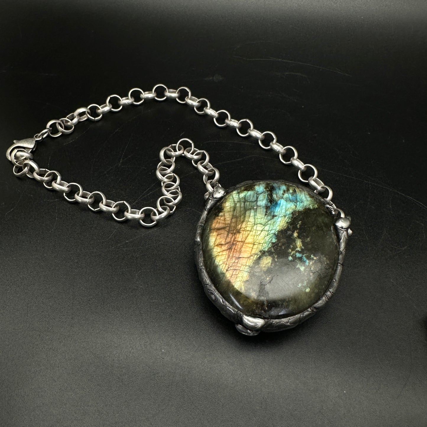 Aurora’s Veil ~ XL Labradorite Necklace