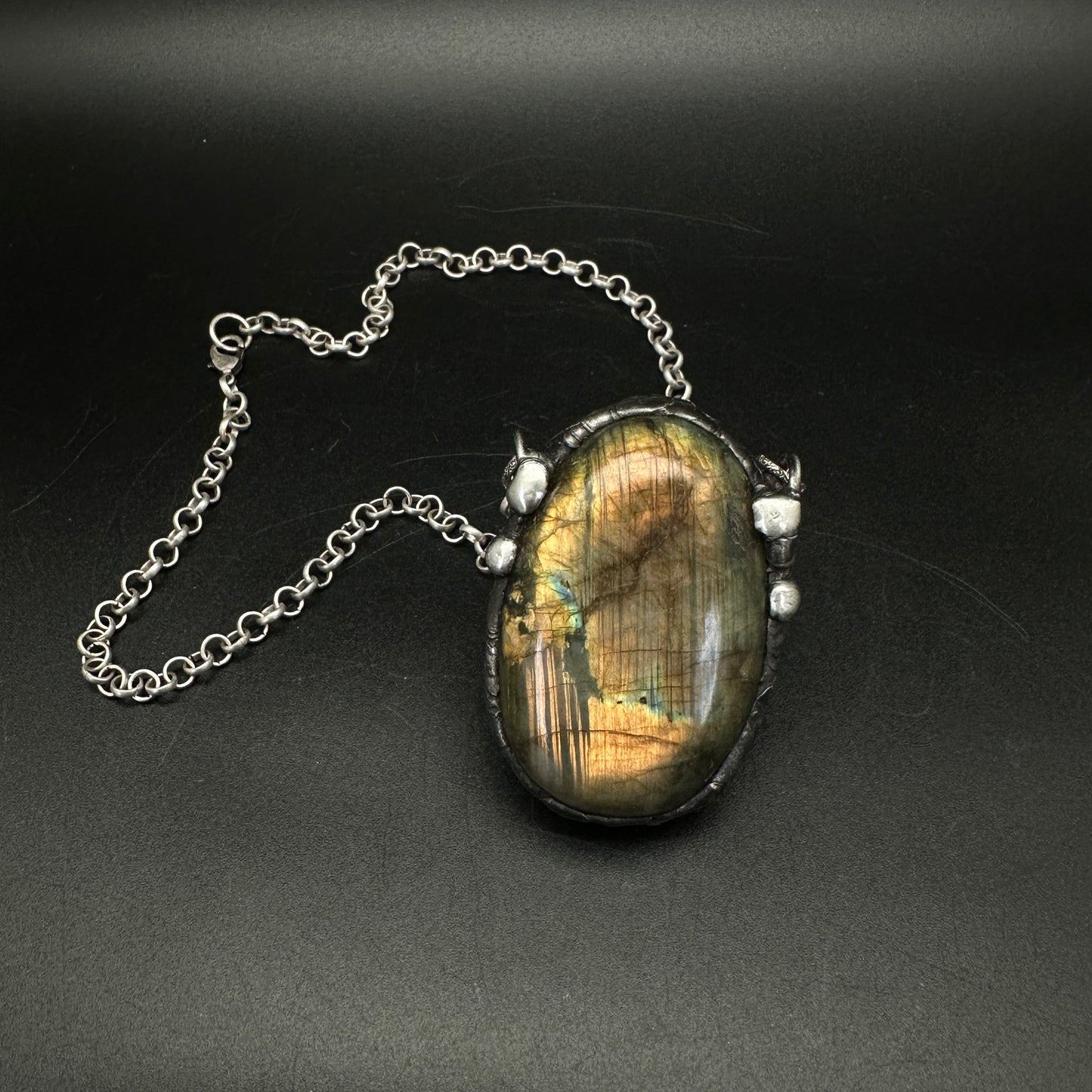 Golden Magic ~ XL Labradorite Necklace