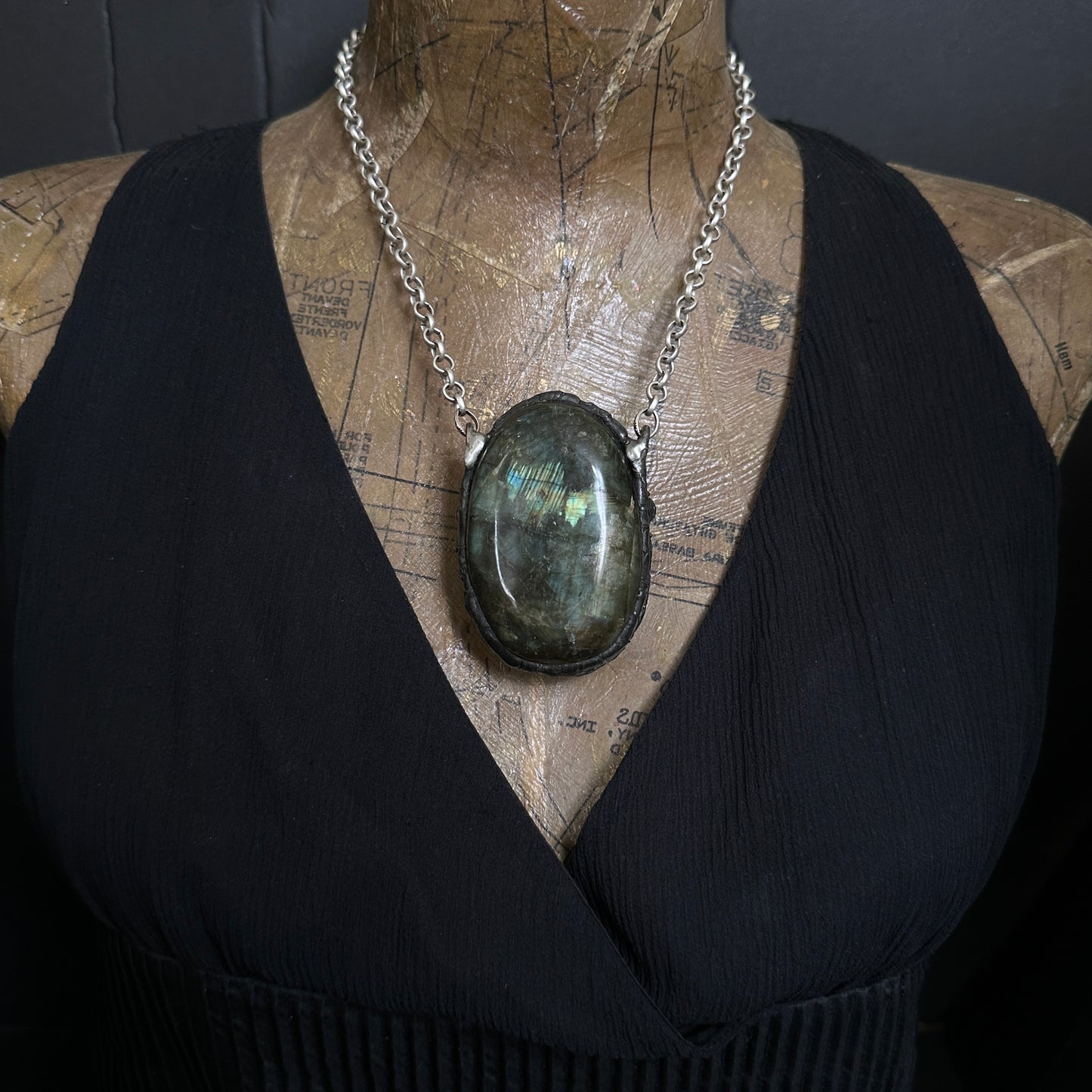 Golden Magic ~ XL Labradorite Necklace