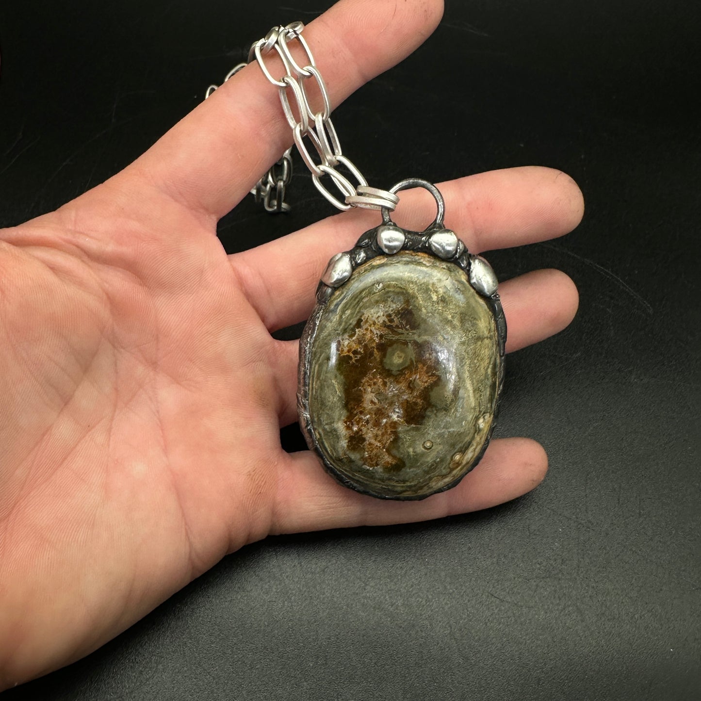 Moss Relic ~ Ocean Jasper Pendant