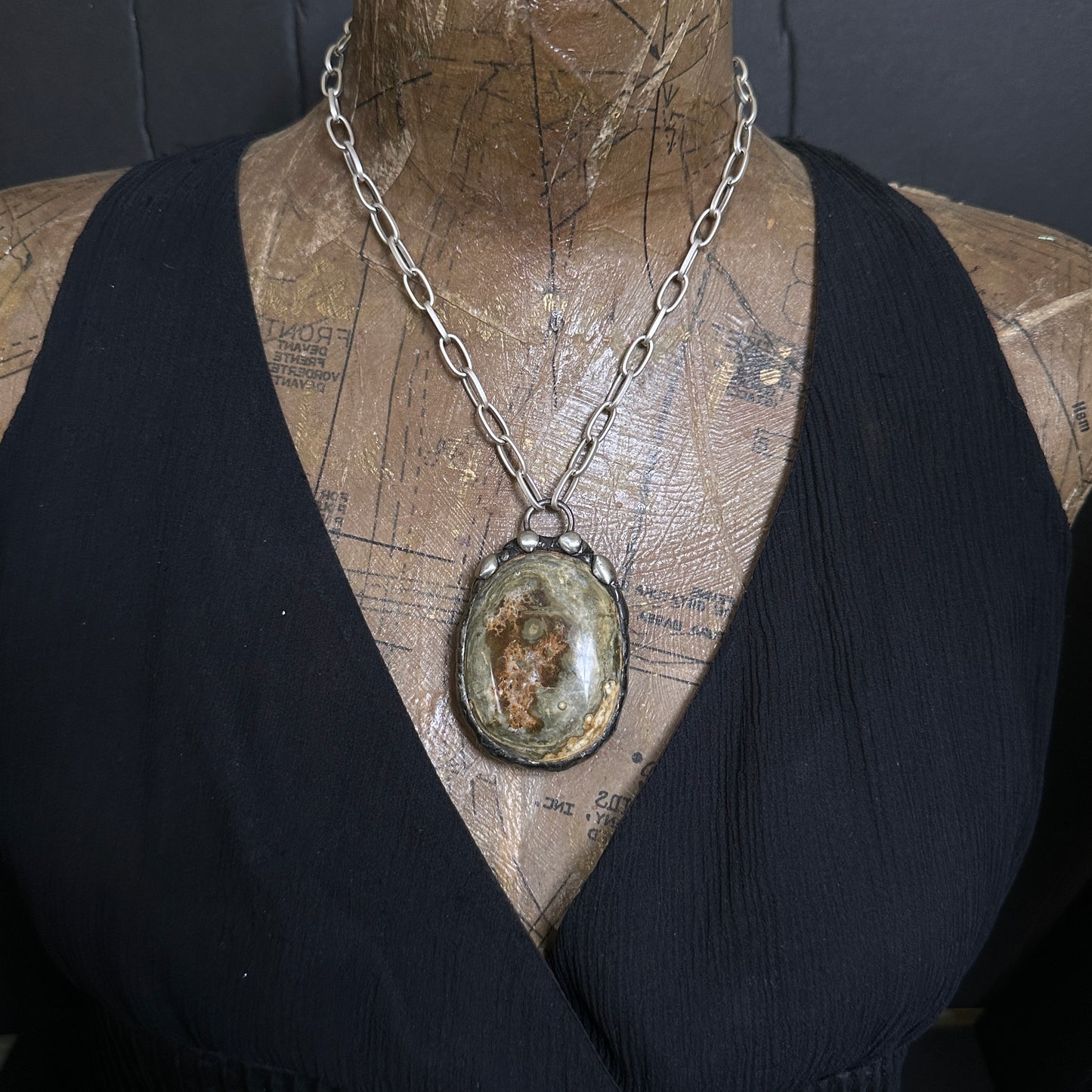Moss Relic ~ Ocean Jasper Pendant