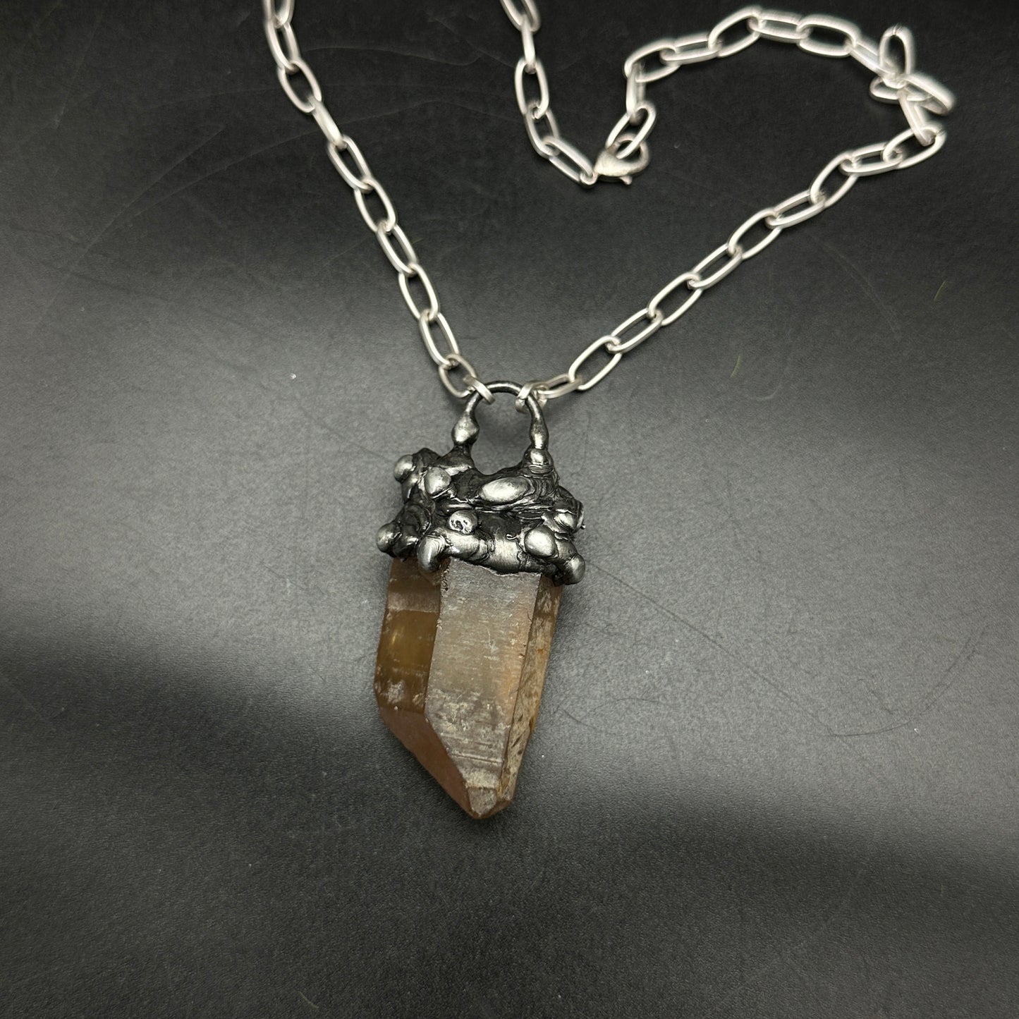 Congo Gold ~ Natural Citrine Crystal Pendant