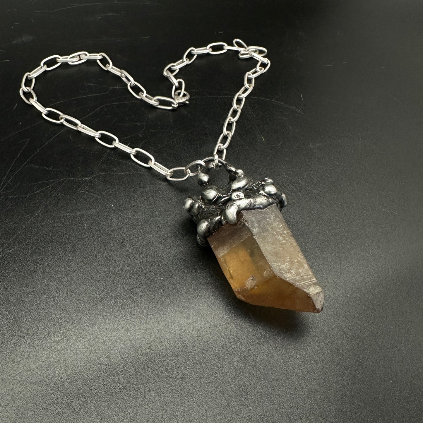 Congo Gold ~ Natural Citrine Crystal Pendant