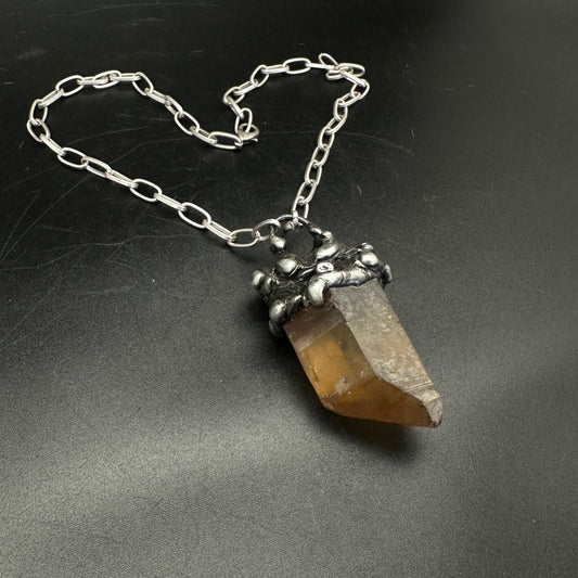 Congo Gold ~ Natural Citrine Crystal Pendant