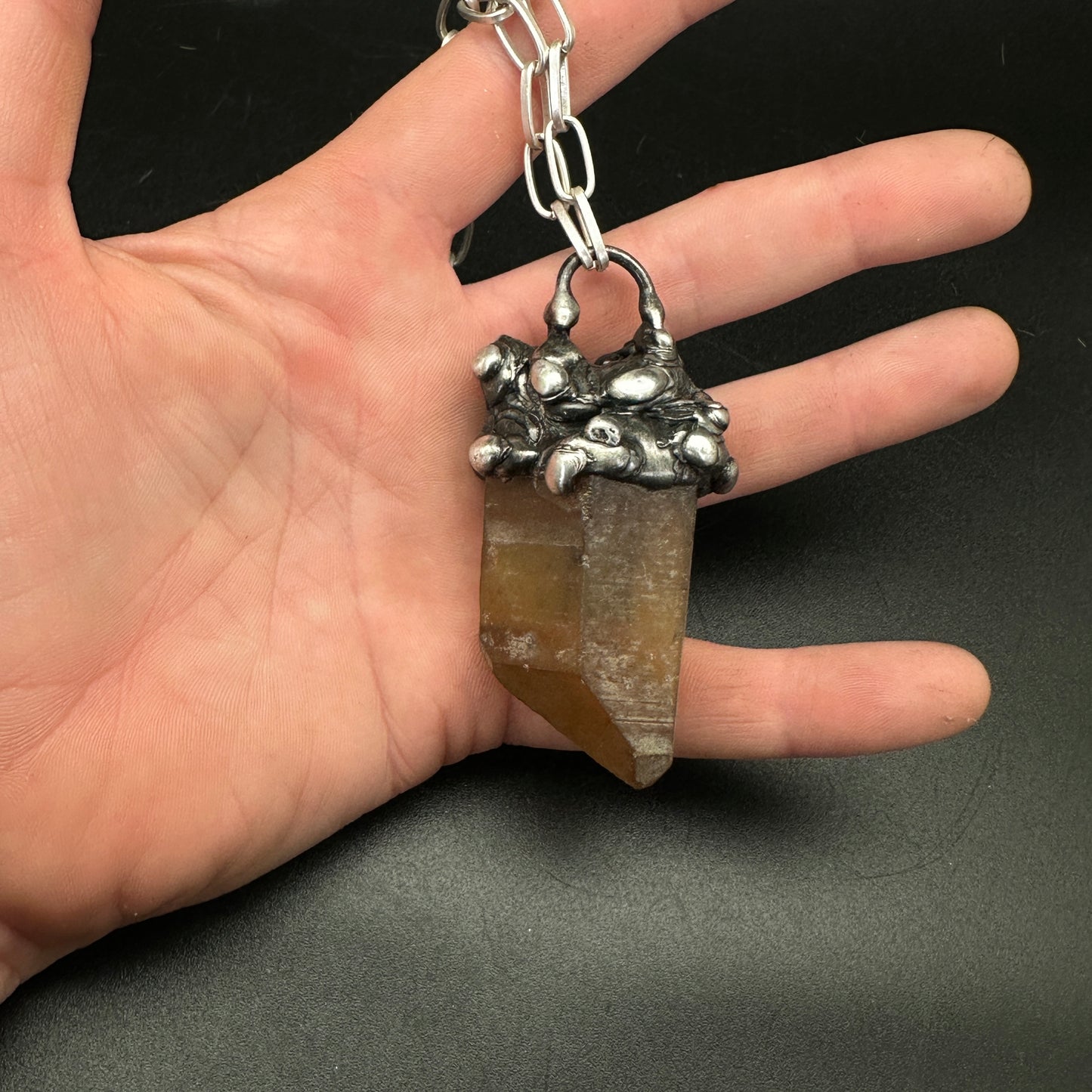 Congo Gold ~ Natural Citrine Crystal Pendant