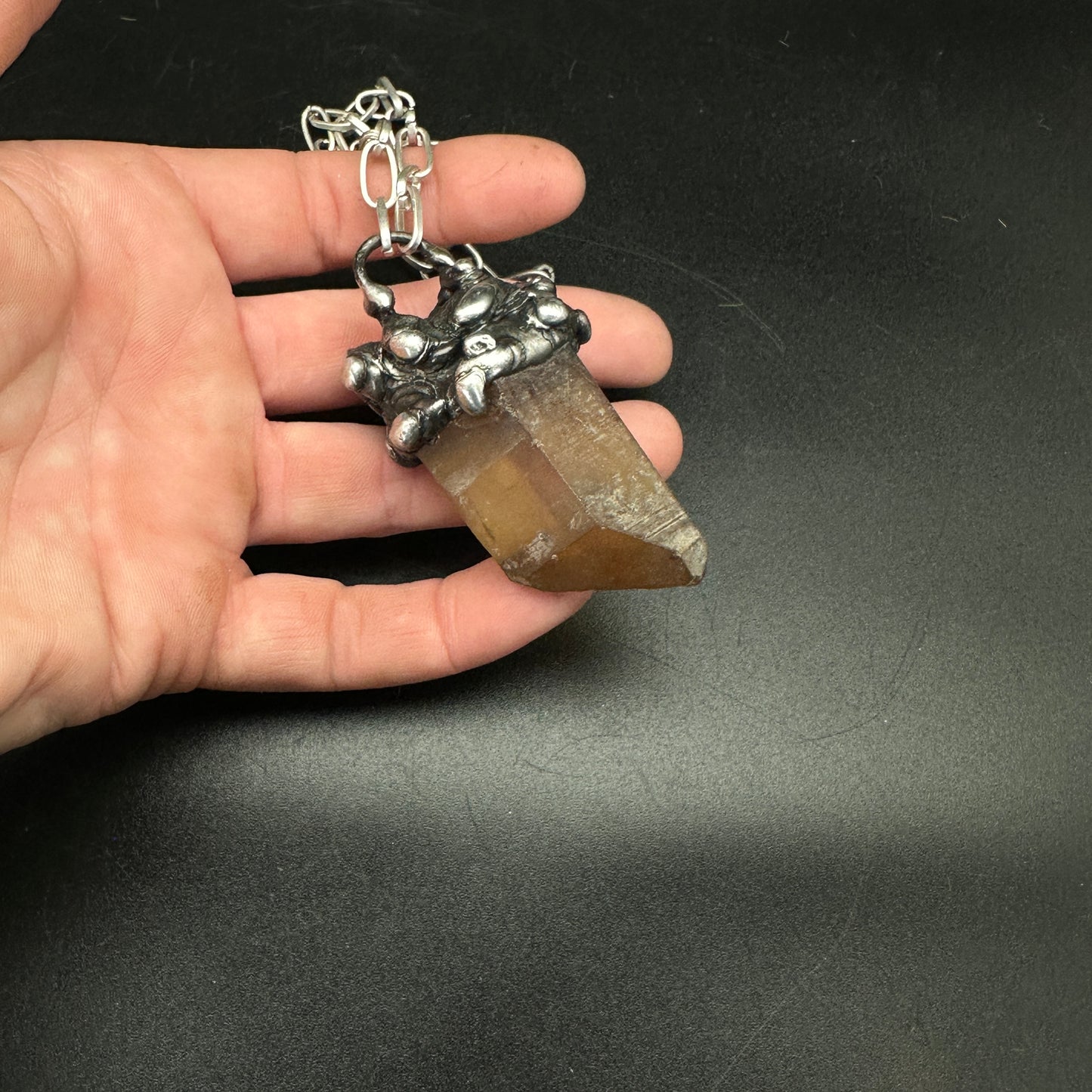 Congo Gold ~ Natural Citrine Crystal Pendant