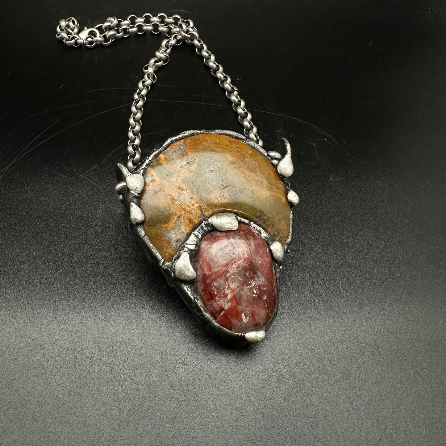 Fire Sign ~ Jasper & Red Quartz Necklace