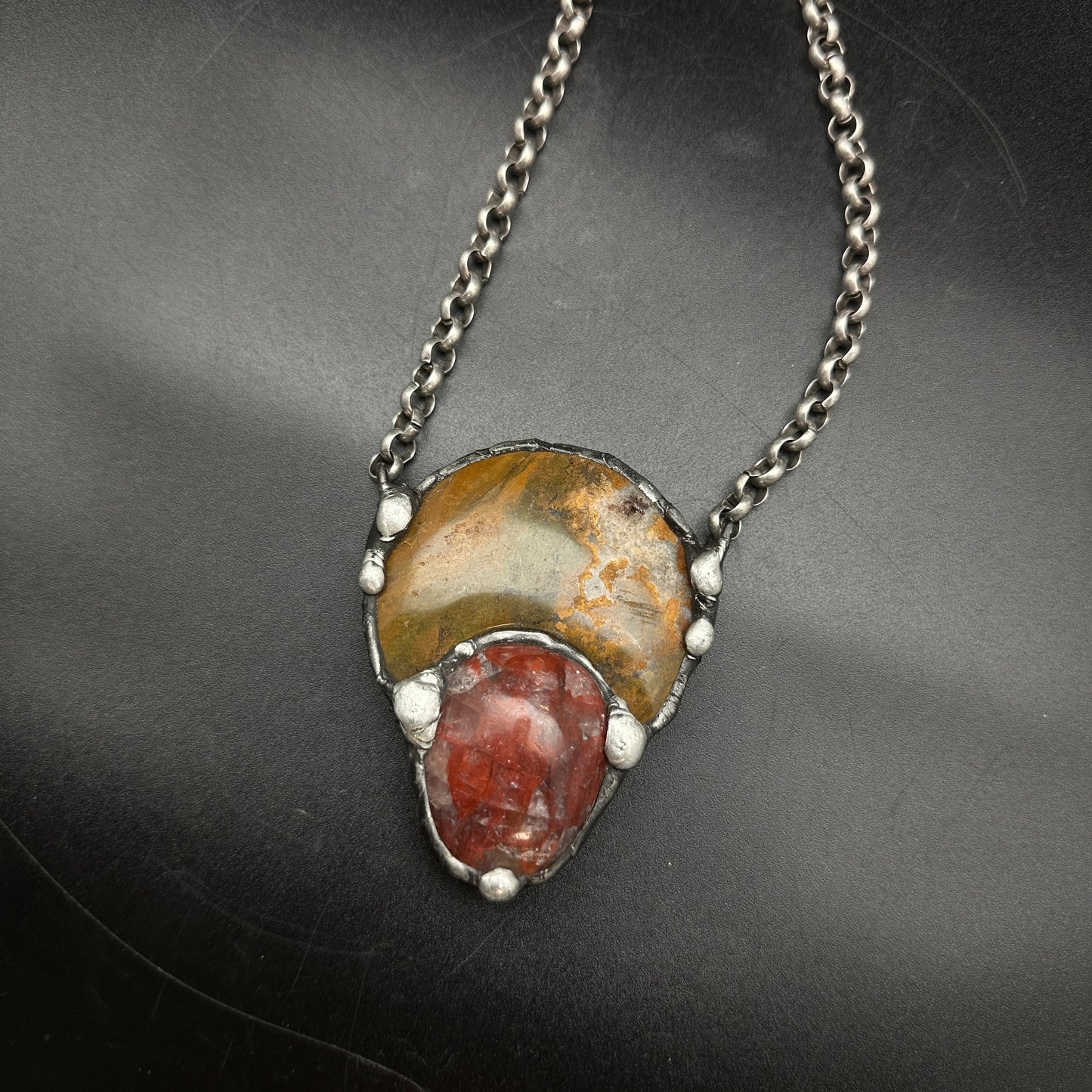 Fire Sign ~ Jasper & Red Quartz Necklace