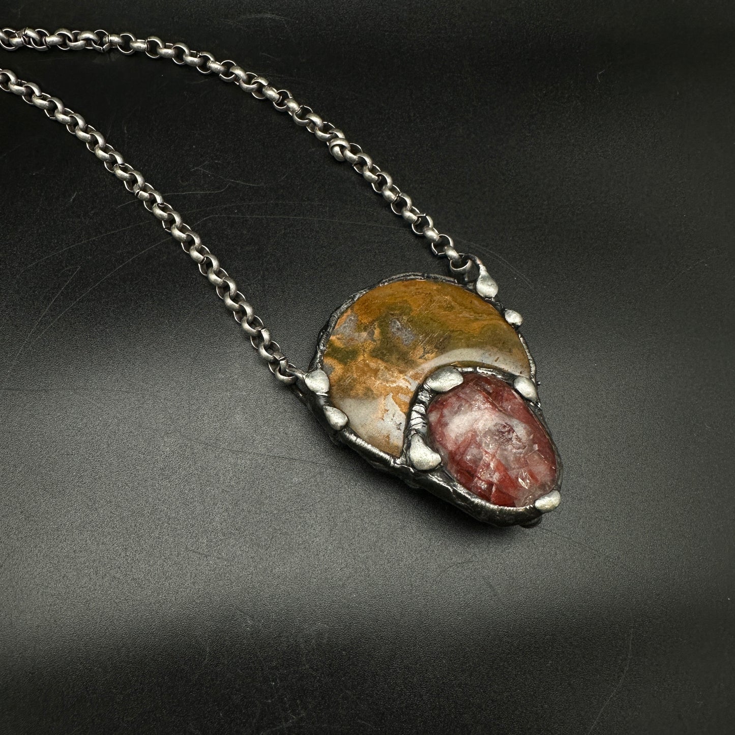 Fire Sign ~ Jasper & Red Quartz Necklace