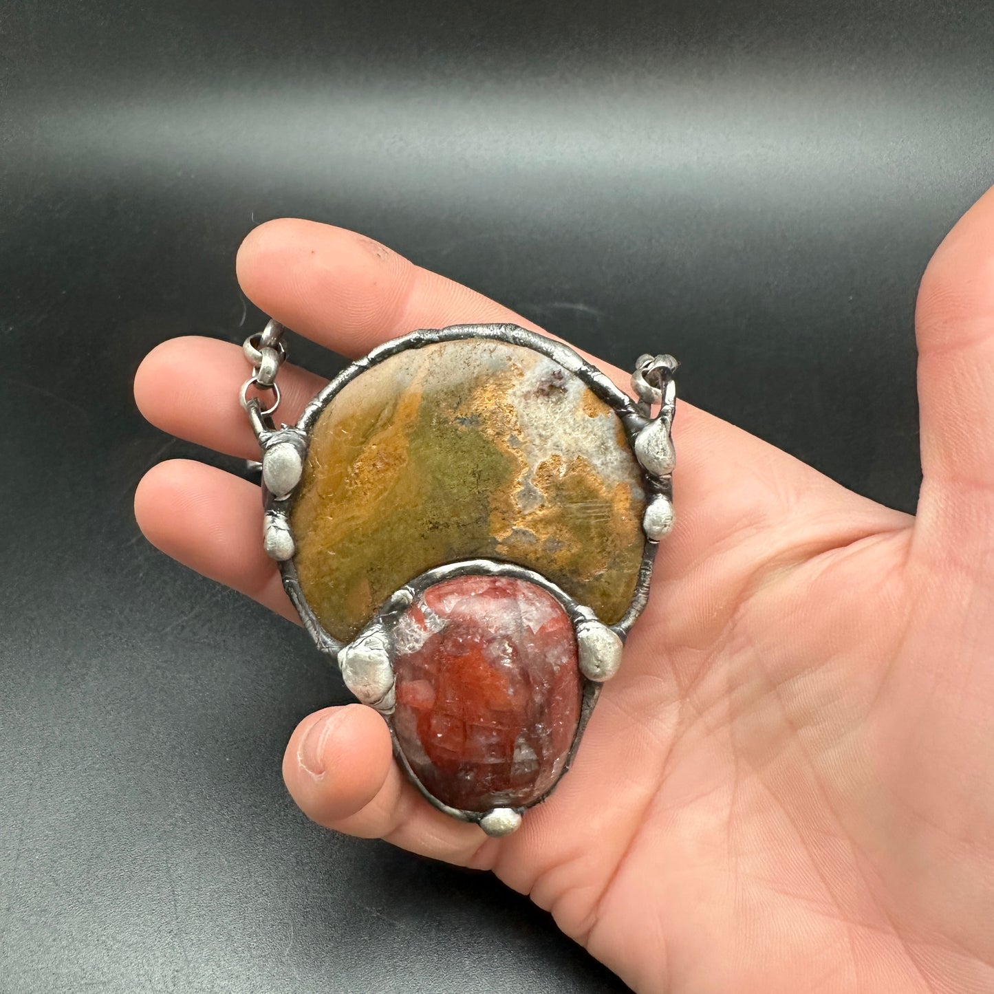 Fire Sign ~ Jasper & Red Quartz Necklace