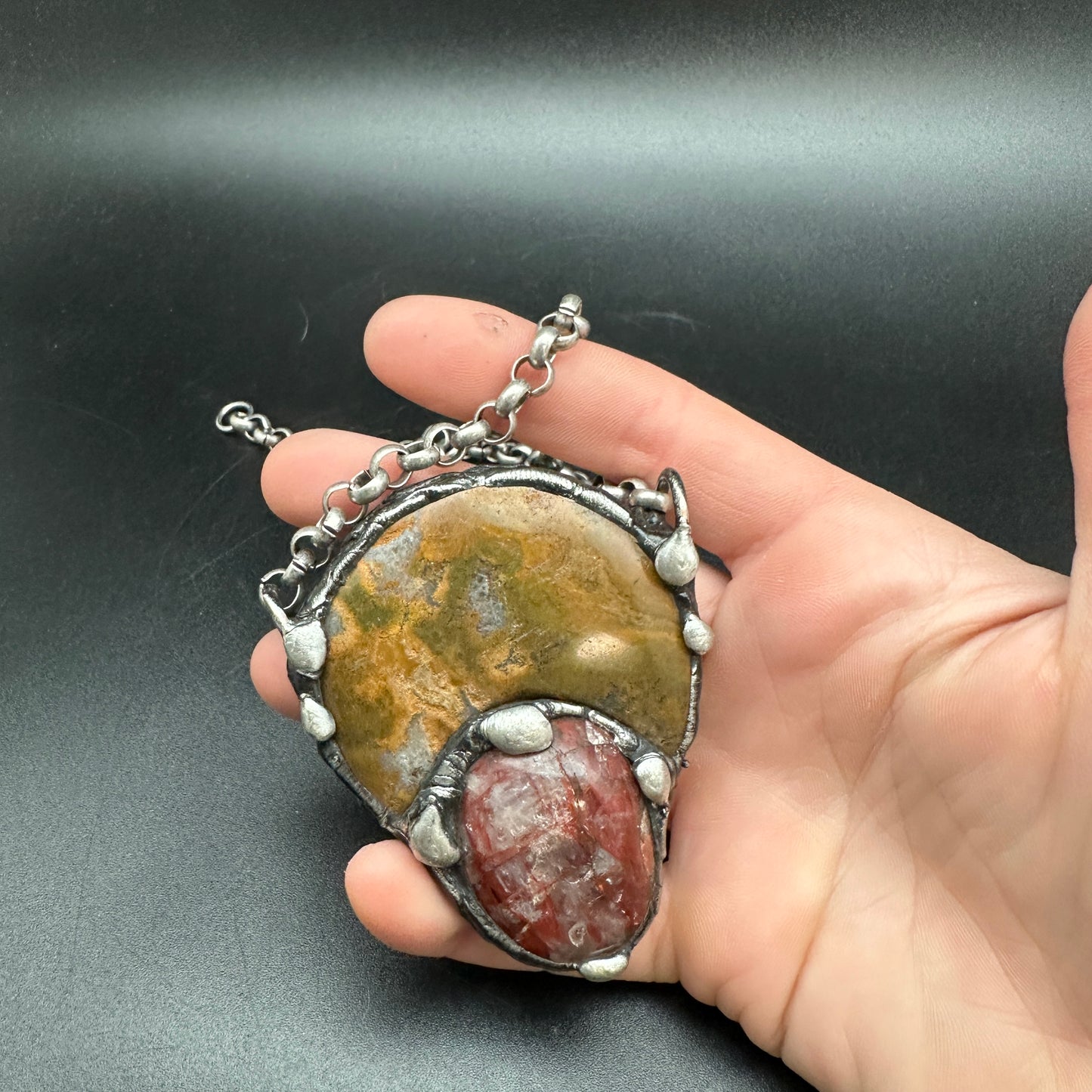 Fire Sign ~ Jasper & Red Quartz Necklace