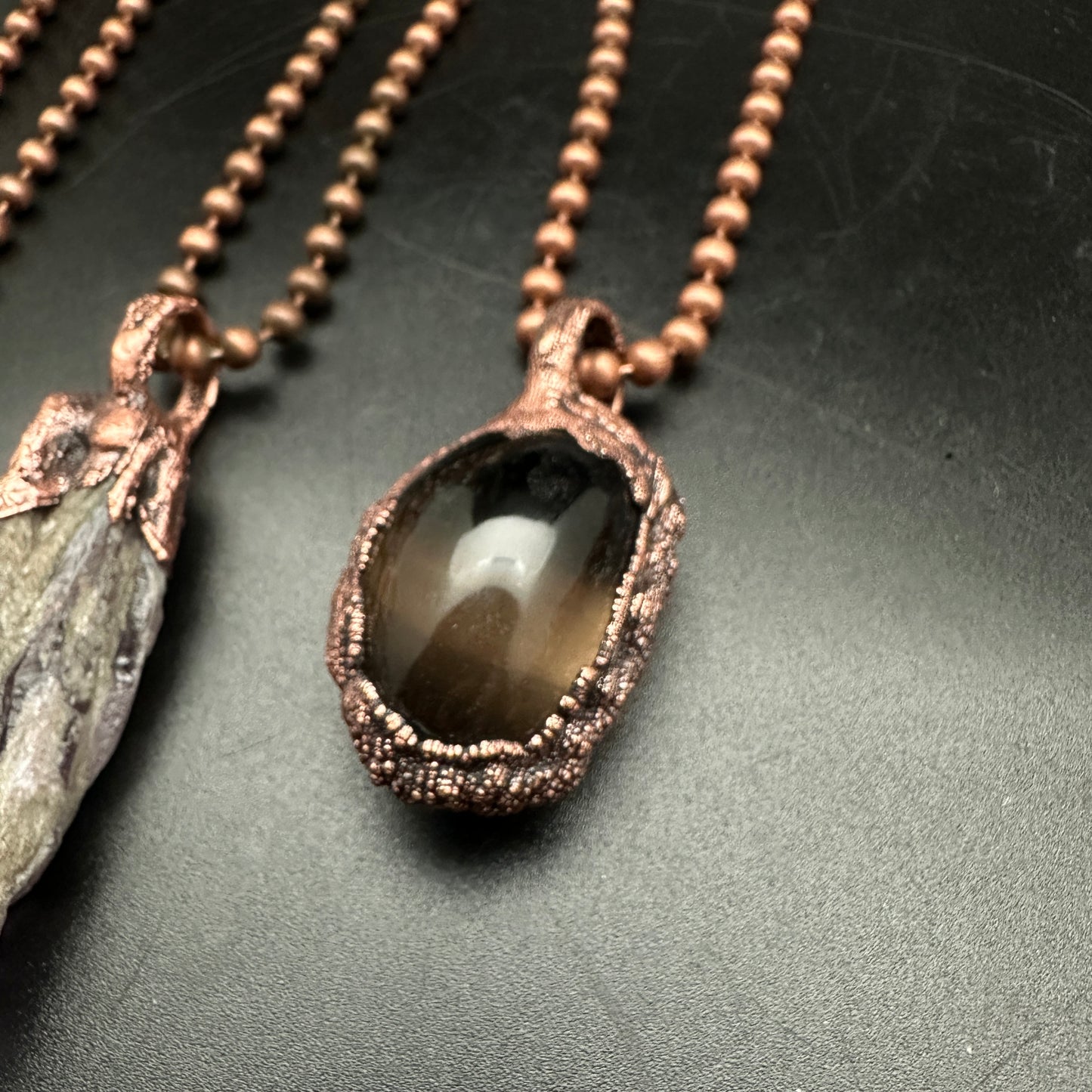 Smoky Mirror ~ Smoky Quartz Necklace