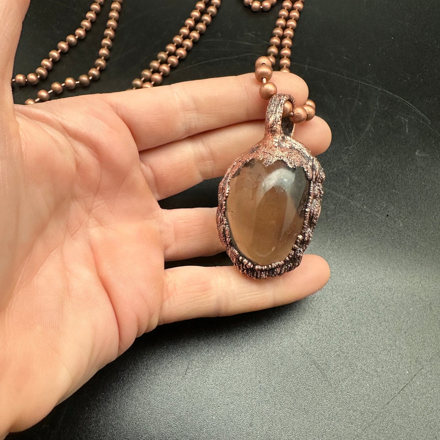 Smoky Mirror ~ Smoky Quartz Necklace