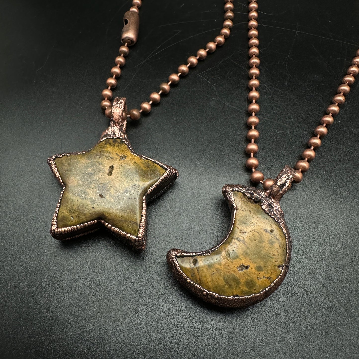 Roots & Wings ~ Your Choice: Star or Moon Jasper Necklace