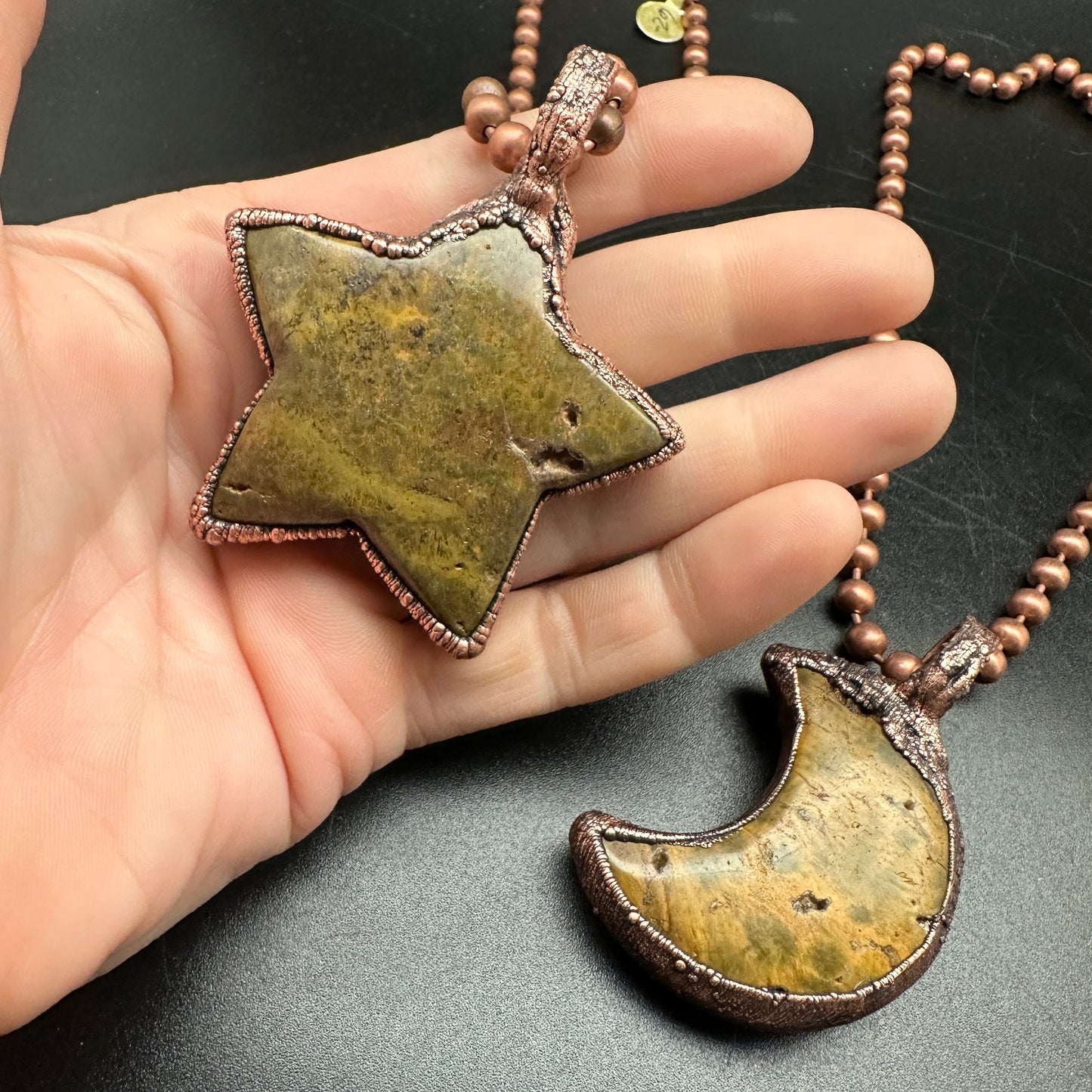 Roots & Wings ~ Your Choice: Star or Moon Jasper Necklace