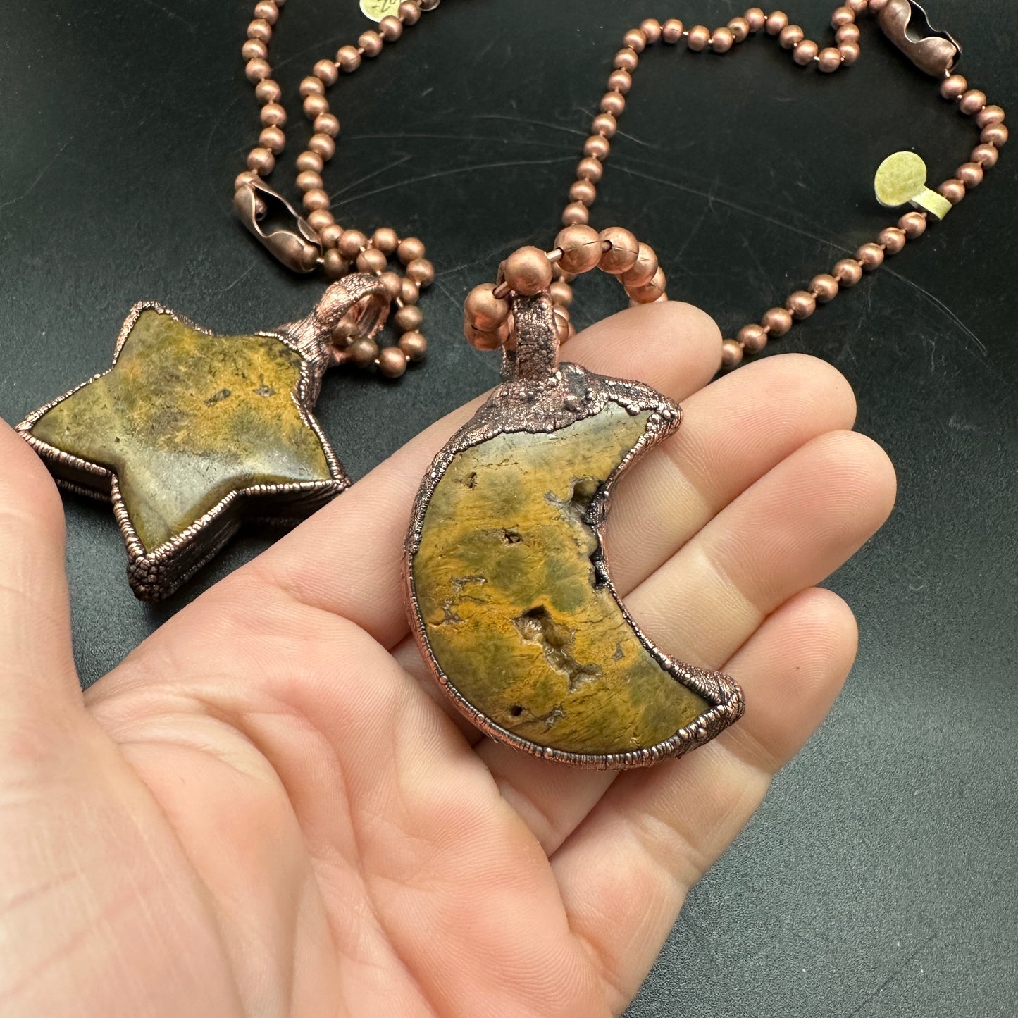 Roots & Wings ~ Your Choice: Star or Moon Jasper Necklace