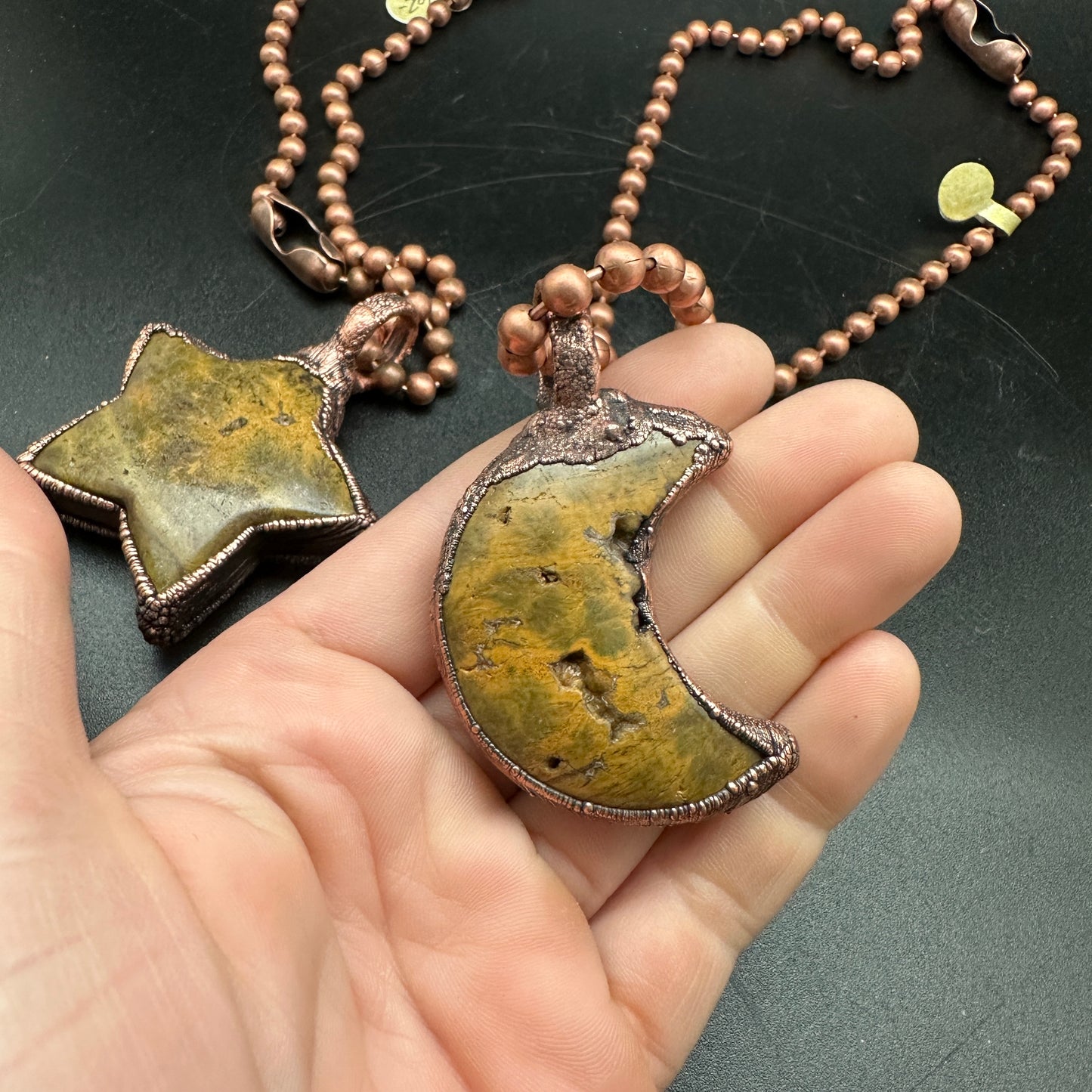 Roots & Wings ~ Your Choice: Star or Moon Jasper Necklace