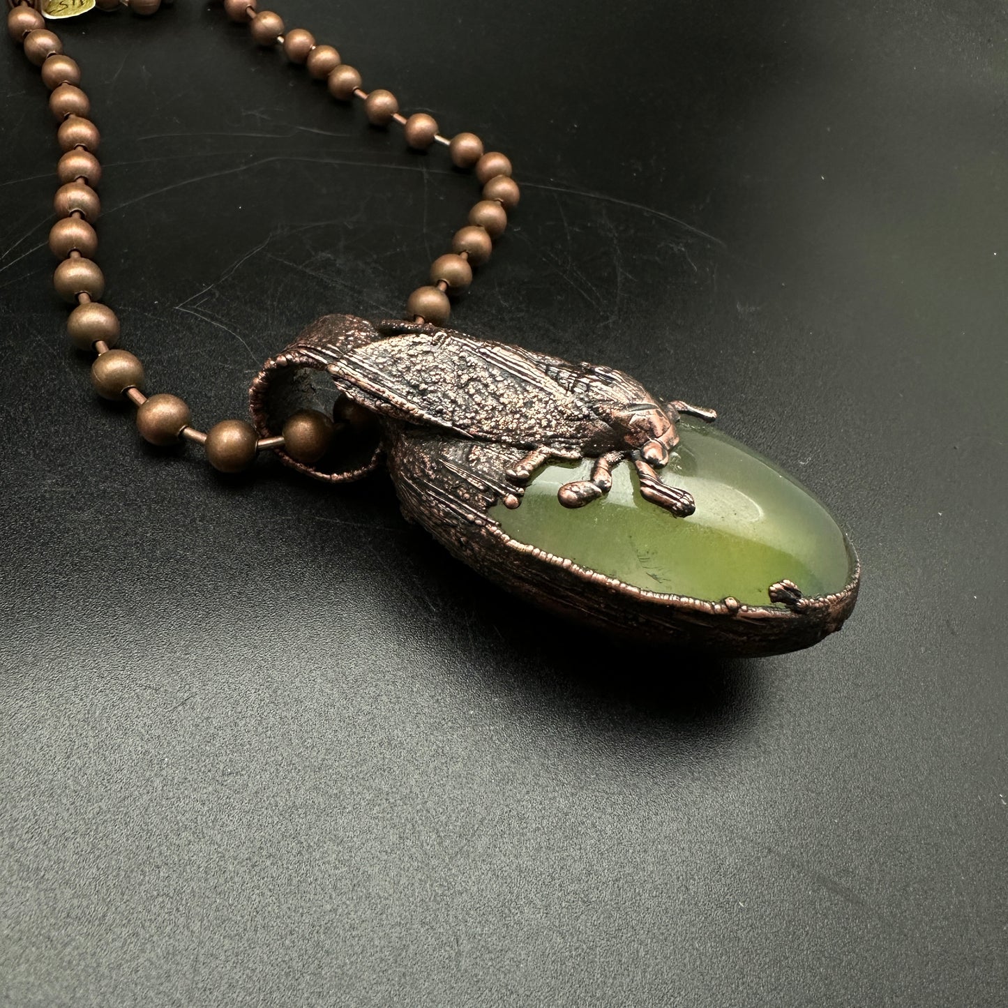 Brood ~ Quartz Cicada Necklace