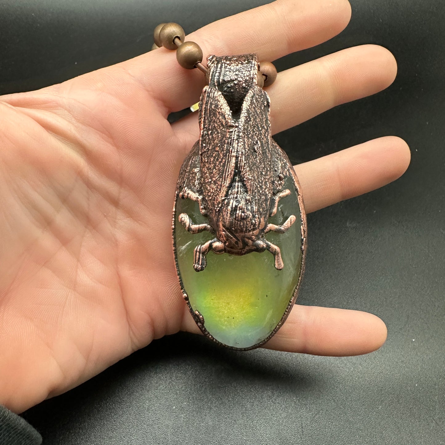 Brood ~ Quartz Cicada Necklace