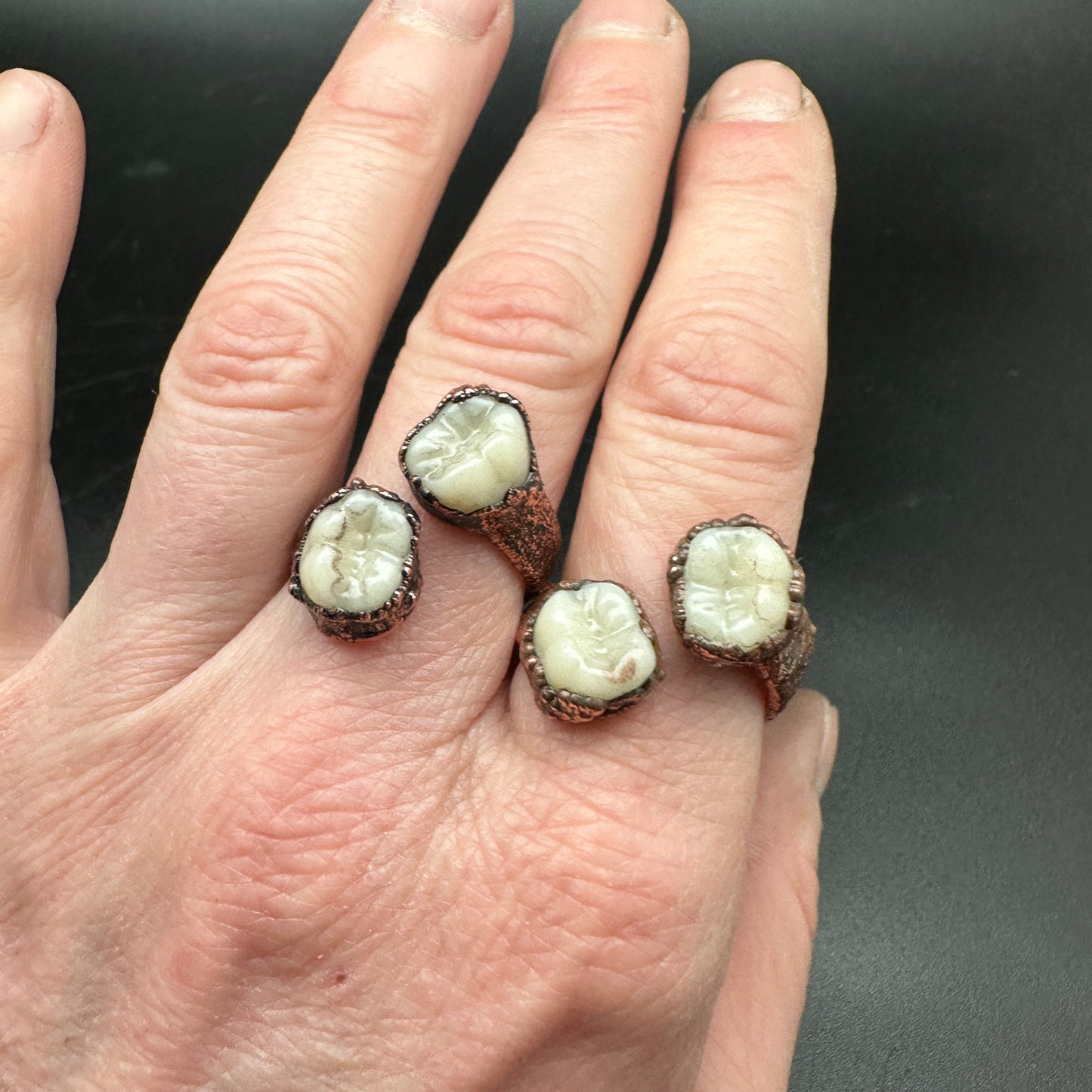 Bite ~ Teeth Ring ~ Copper Electroformed