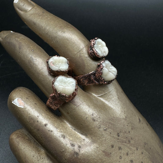 Bite ~ Teeth Ring ~ Copper Electroformed