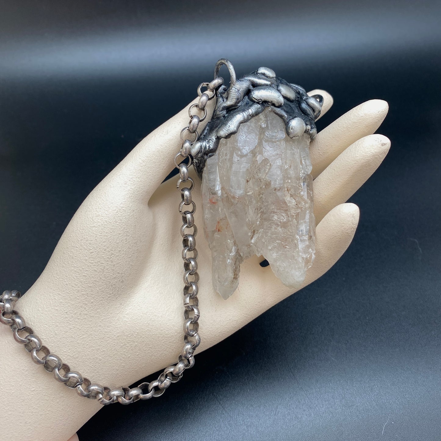 Iceberg ~ Quartz Cluster Necklace