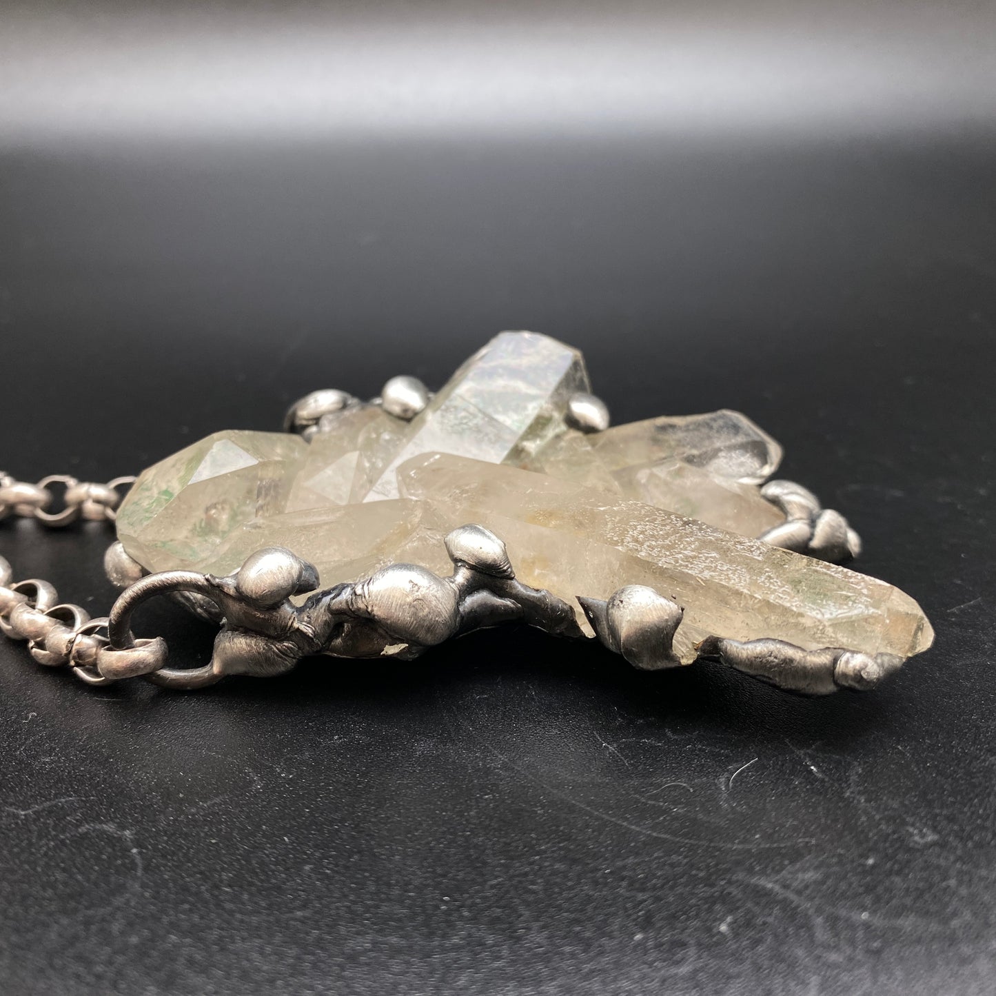 Broadcast ~ Quartz Cluster Necklace