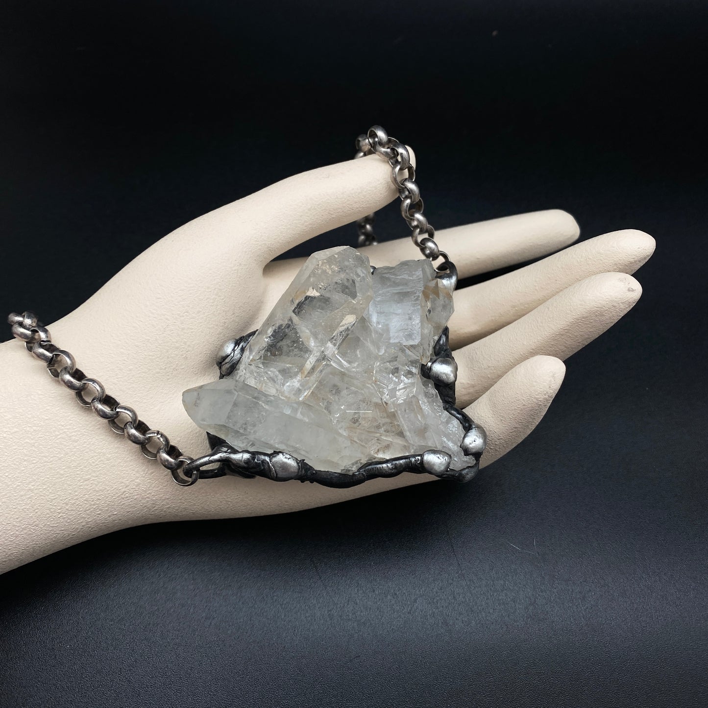 Broadcast ~ Quartz Cluster Necklace