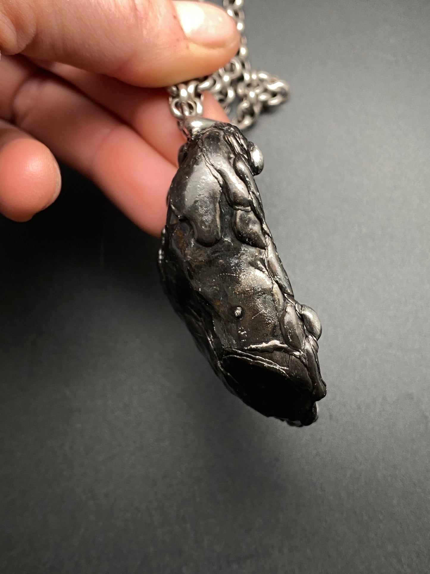 Orbits ~ Purple Titanium Quartz Geode Necklace