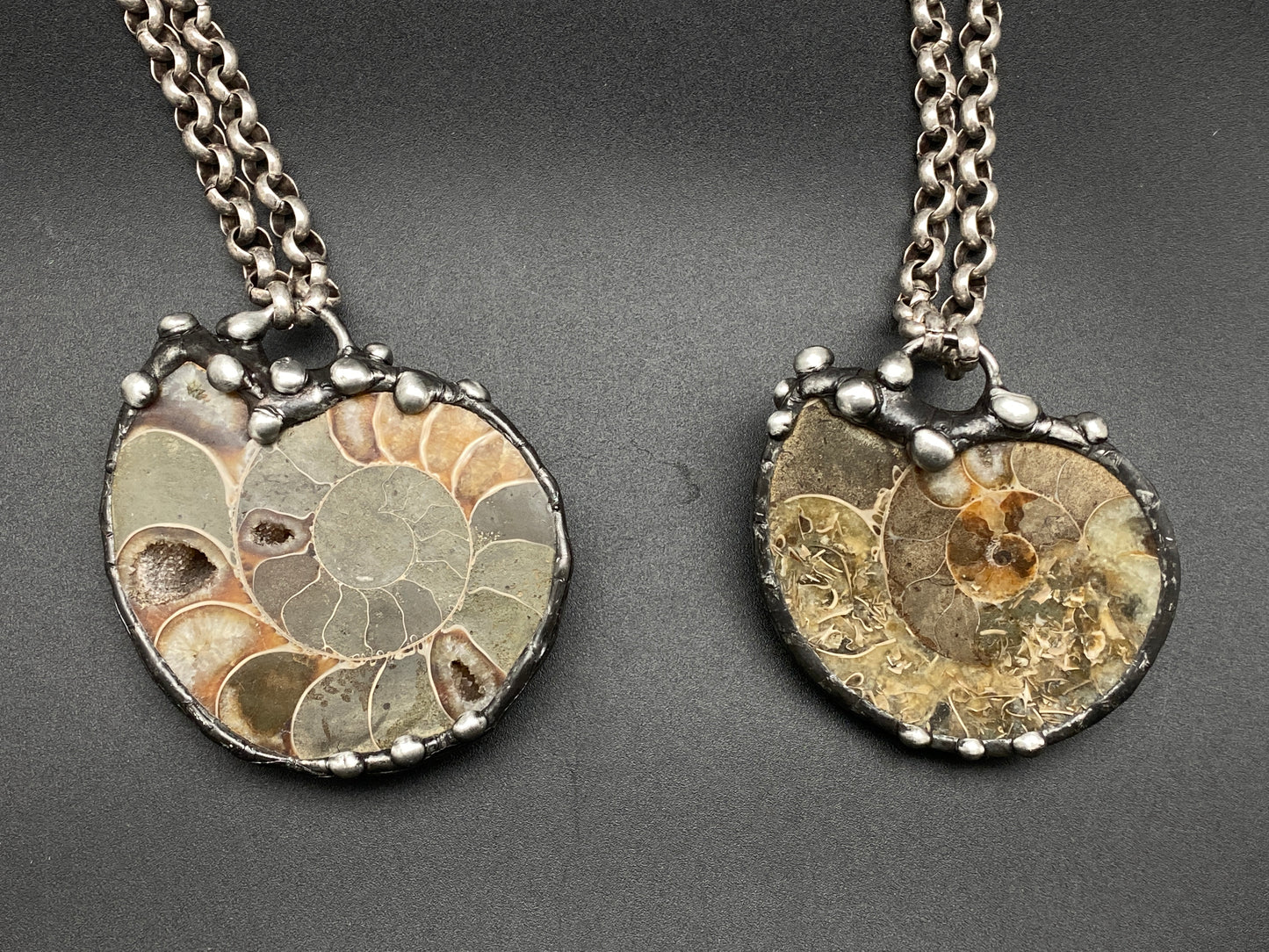 Fibonacci ~ Fossil Ammonite Necklace